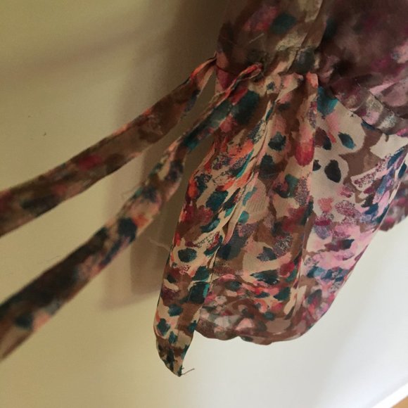 Blouse V-neck, short sleeve 1X - Picture 7 of 10